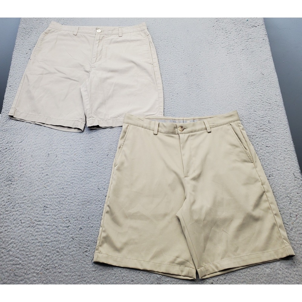 Lot of 2 Vineyard Vines Links Shorts Men 32 Multi Casual Flat Front Slash Pocket